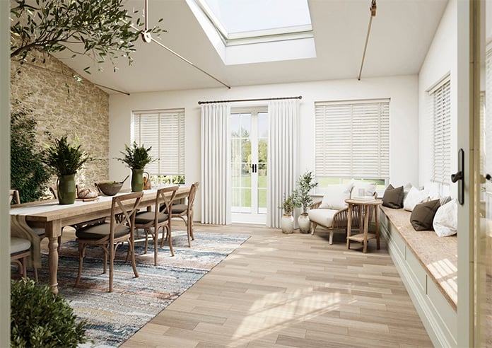 Malmo Deluxe, White Ash - Motorised Venetian Blind - Image 6